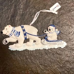 💢POLARX POLAR BEAR SLEIGH ORNAMENT💢